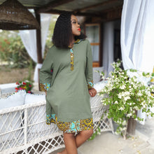 Load image into Gallery viewer, Linen shirt dress
