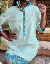 Load image into Gallery viewer, Linen shirt dress