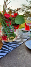 Load image into Gallery viewer, Zebra table runner
