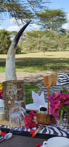 Zebra table runner