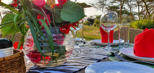 Zebra table runner
